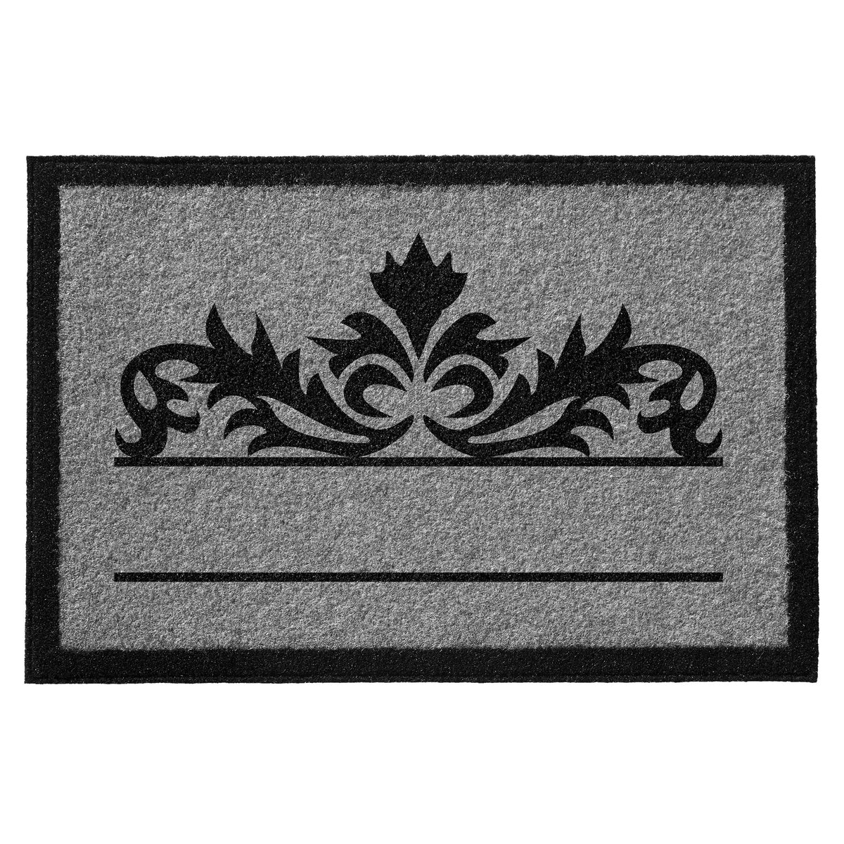 Infinity Custom Mats™ All-Weather Personalized Door Mat - STYLE: MURPHY COLOR: GREY / BLACK - rugsthatfit.com
