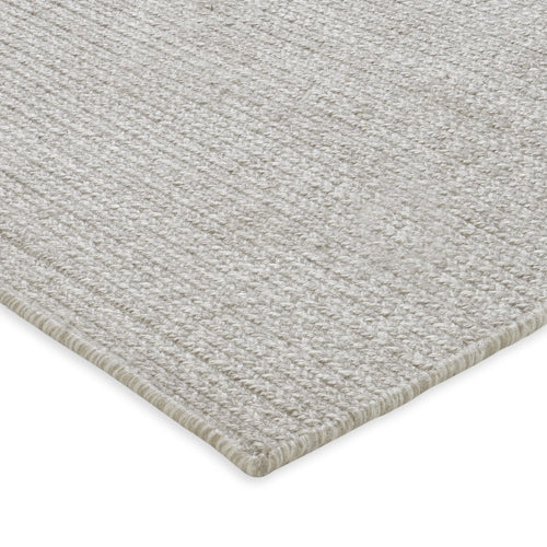 Soliman Bay HighPerformance All Weather Indoor/Outdoor Custom Rug with UV Resistant Standard Edge Finish - Silver - rugsthatfit.com