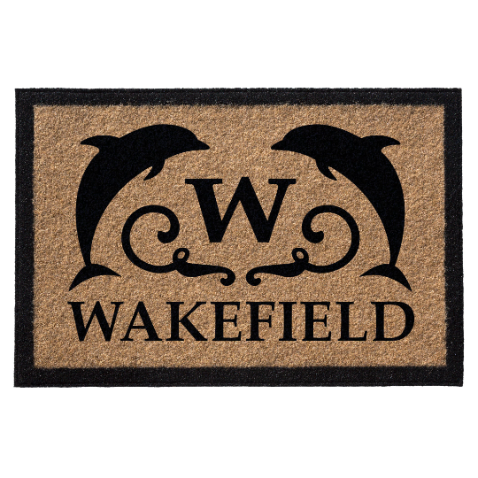 Infinity Custom Mats™ All-Weather Personalized Door Mat - STYLE: WAKEFIELD  COLOR: TAN - rugsthatfit.com