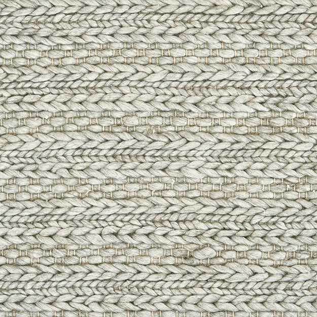 Wool Blend Hand-Loomed Rug - Bedford Cord Silver *Ships Within 2 Days*