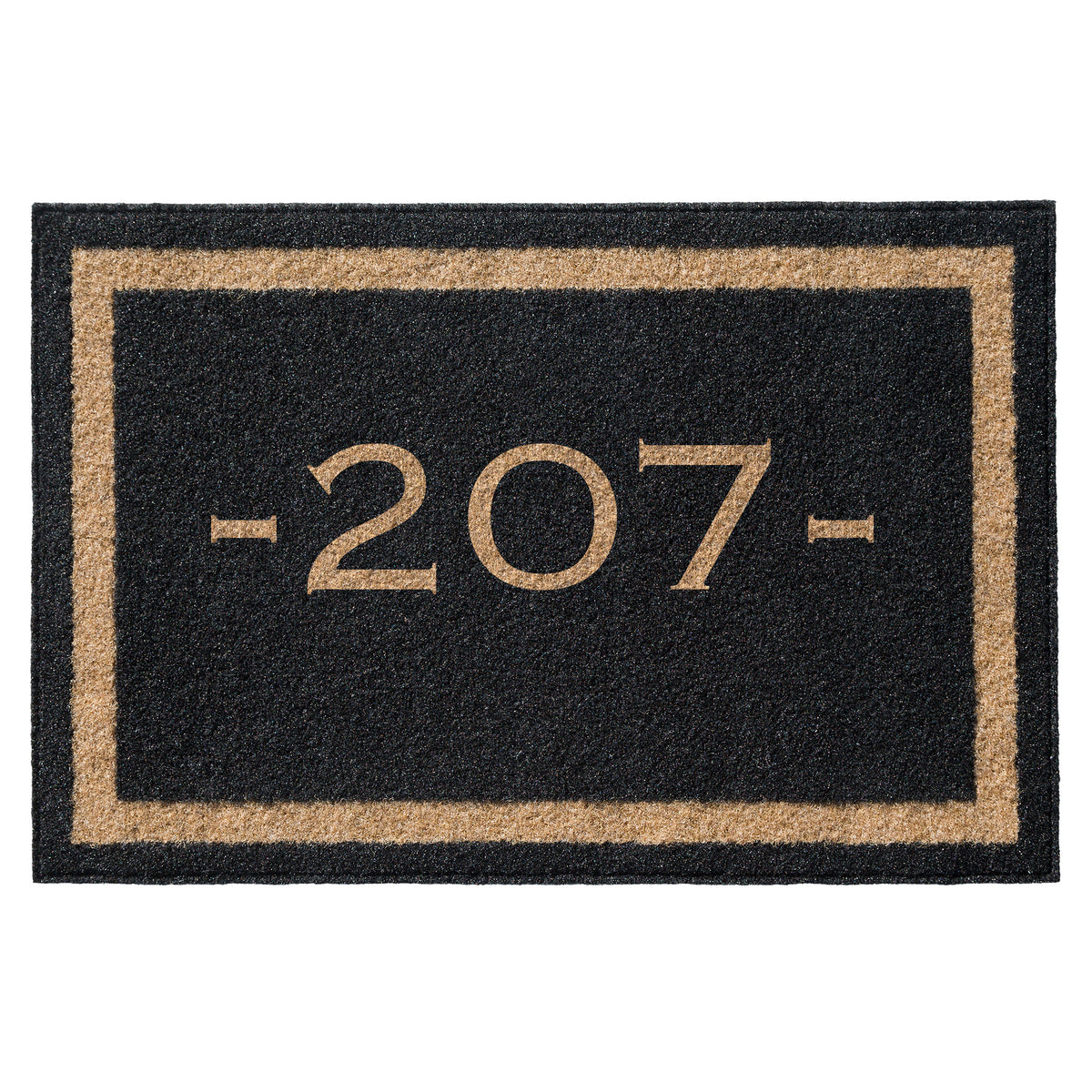 Infinity Custom Mats™ All-Weather Personalized Door Mat -.STYLE: NUMBER COLOR: BLACK