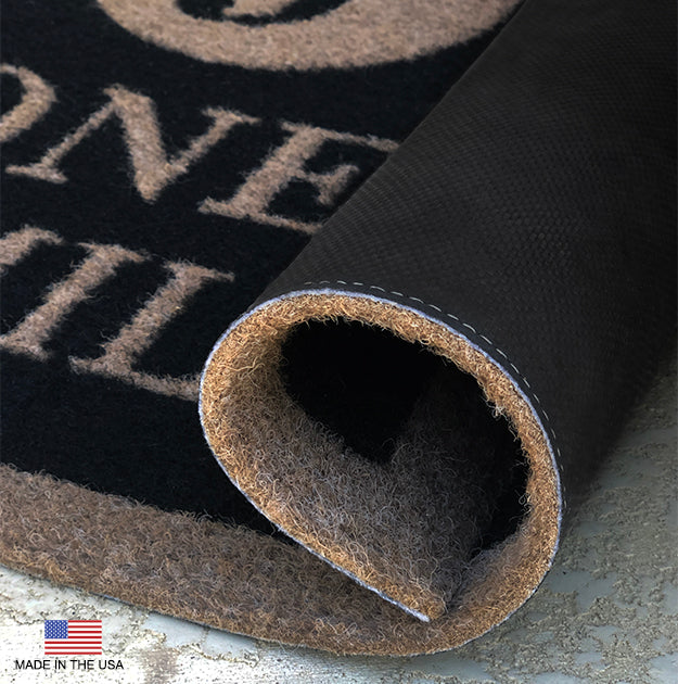 Infinity Custom Mats™ All-Weather Personalized Door Mat - STYLE: ANCHOR COLOR: TAN - rugsthatfit.com