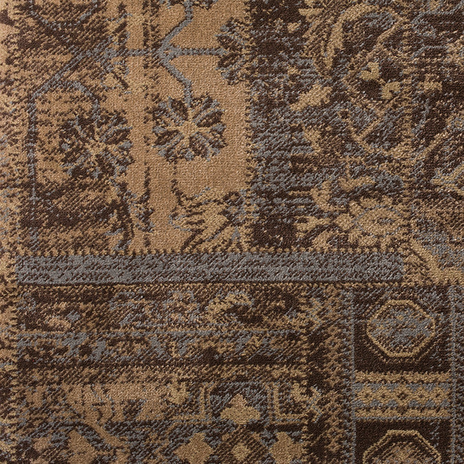 Stain resistant patterned custom rug blue