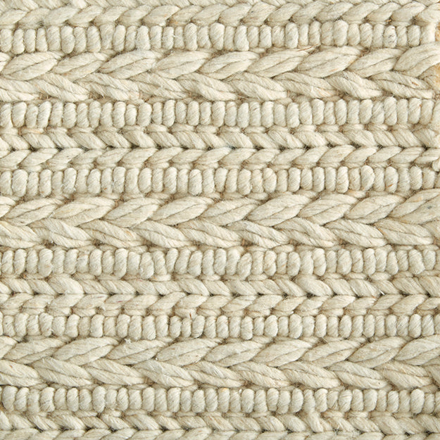 Off White braided cord area rug