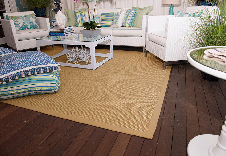 All Weather Outdoor Area Rug in Custom and 15 Standard Sizes-De Janeir 