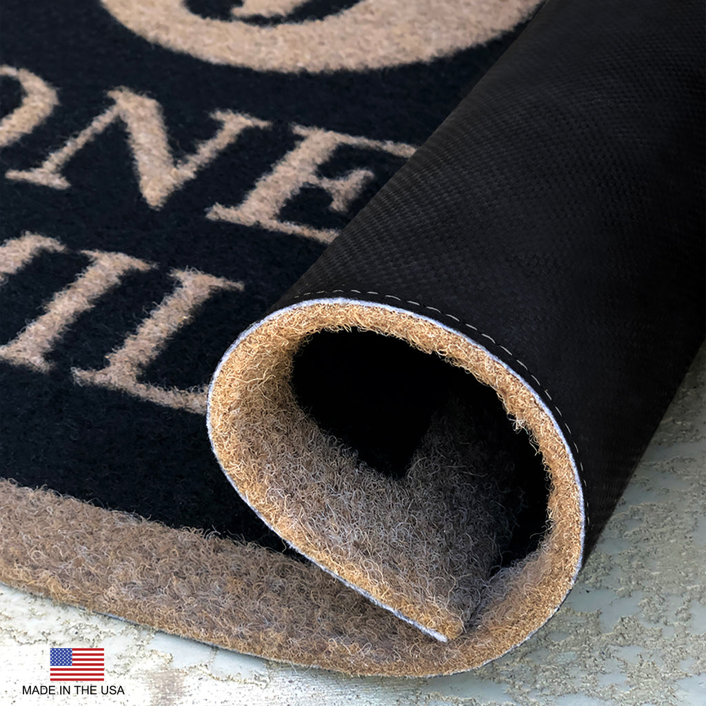Monogram Scroll Door Mat | Infinity Custom Door Mats - rugsthatfit.com