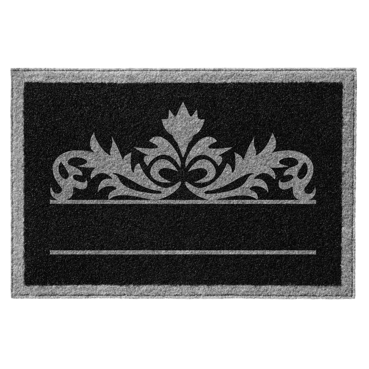 Infinity Custom Mats™ All-Weather Personalized Door Mat - STYLE: MURPHY COLOR: BLACK / GREY - rugsthatfit.com