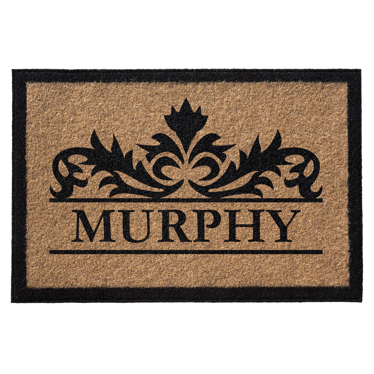 Infinity Custom Mats™ All-Weather Personalized Door Mat - STYLE: MURPHY COLOR:TAN - rugsthatfit.com