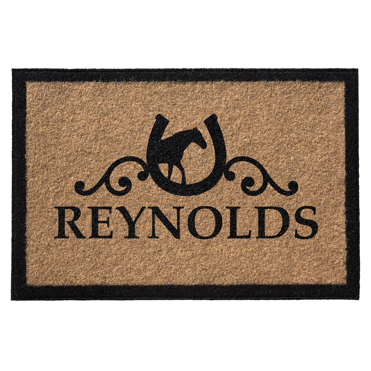 Infinity Custom Mats™ All-Weather Personalized Door Mat - STYLE: REYNOLDS COLOR:TAN - rugsthatfit.com