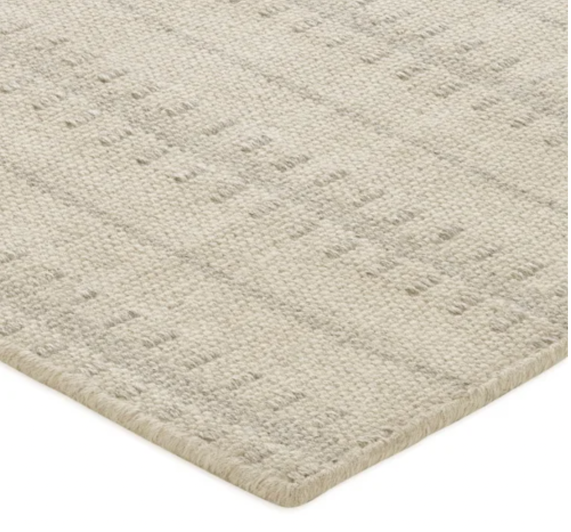 100% New Zealand Wool Hand-Loomed Rug - Ticking Stripe Pearl *Ships Within 2 Days*