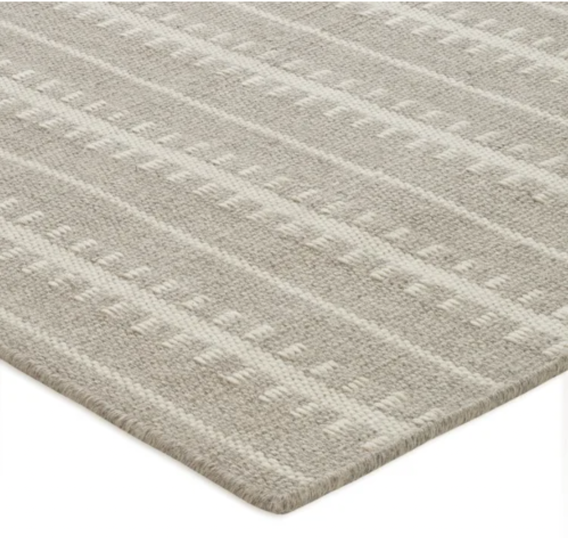 100% New Zealand Wool Hand-Loomed Rug - Ticking Stripe Shadow *Ships Within 2 Days*
