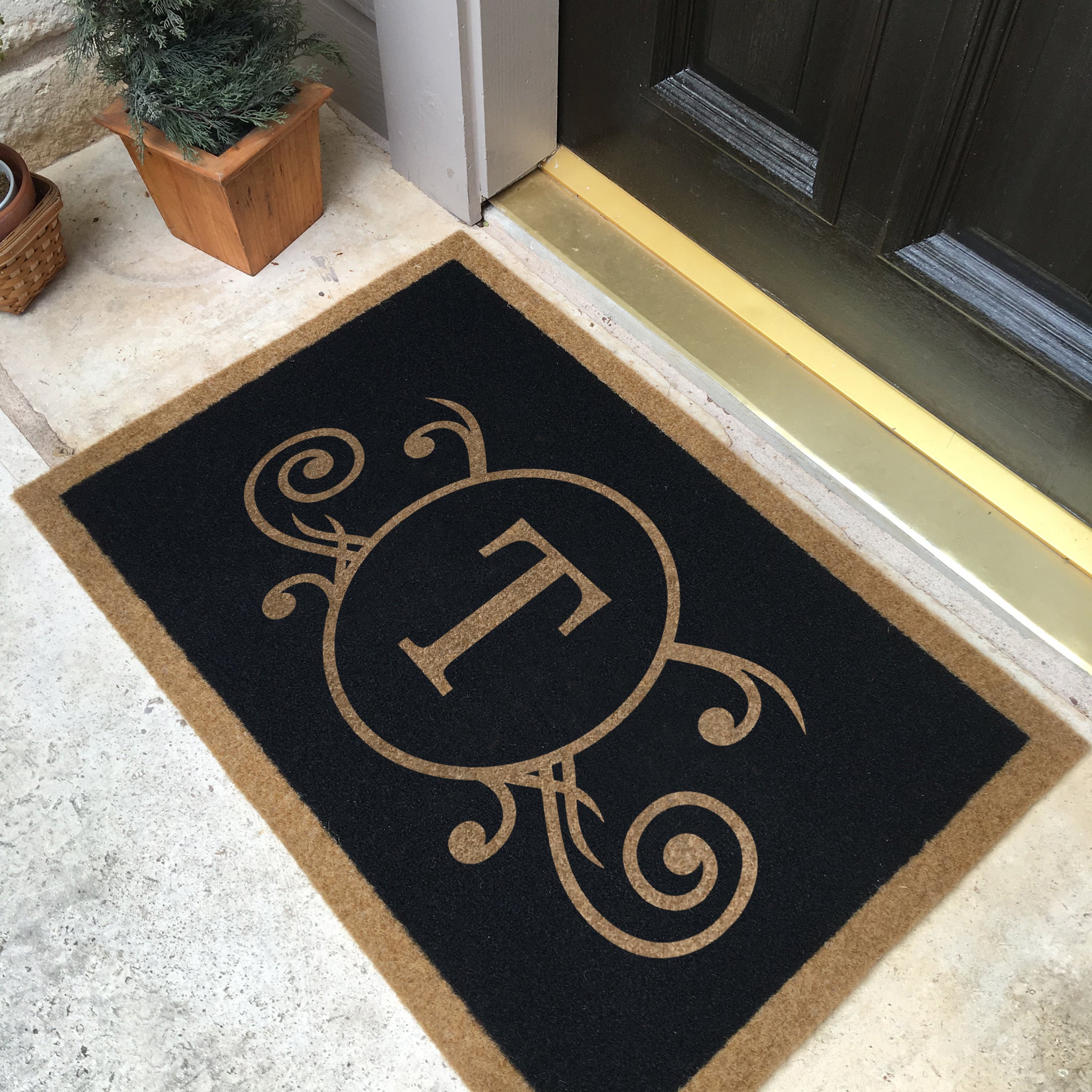 Infinity Custom Mats™ All-Weather Personalized Door Mat - STYLE: MONOG ...