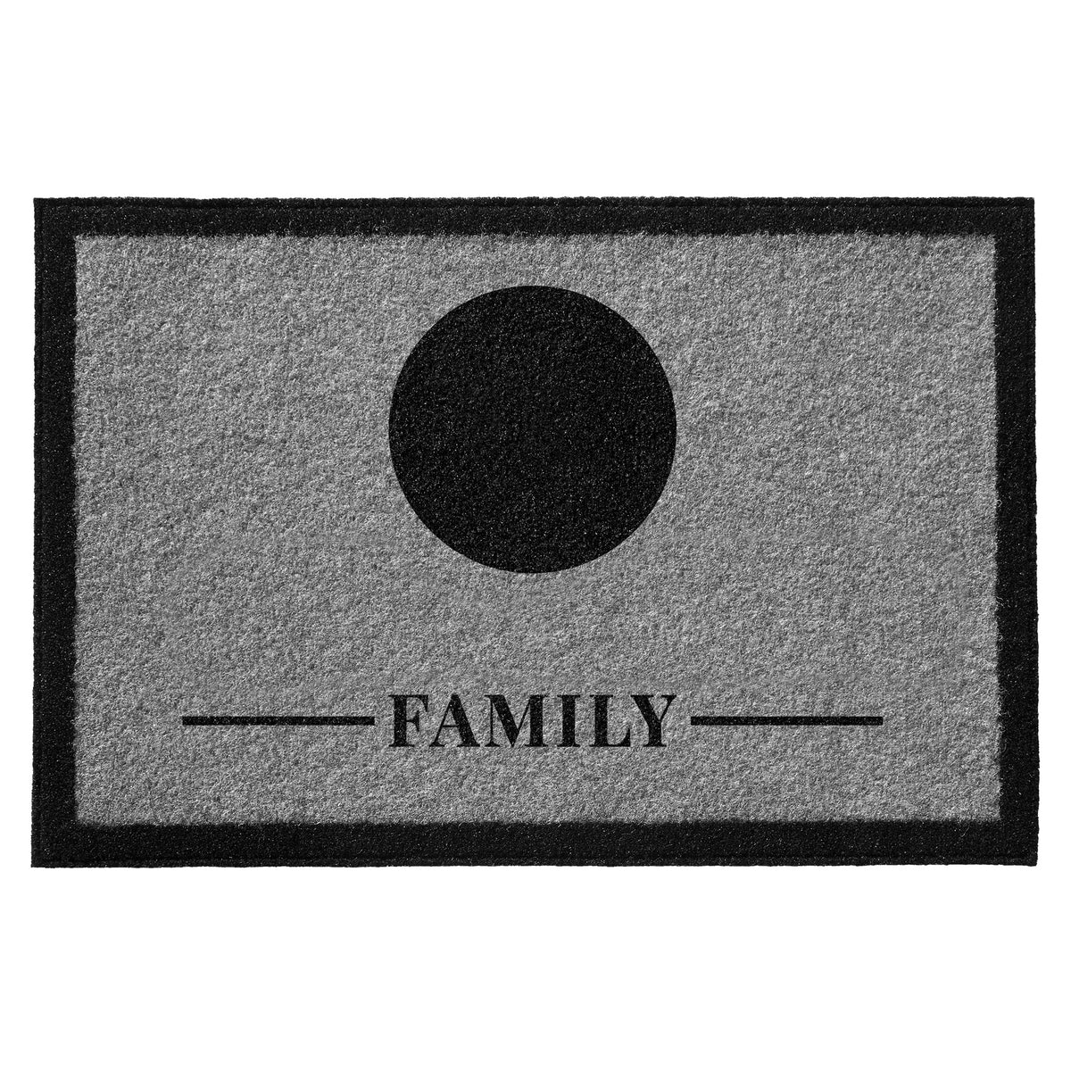 Custom Mats™ All-Weather Personalized Doormat - STYLE: CIRCLE COLOR: GREY / BLACK - rugsthatfit.com
