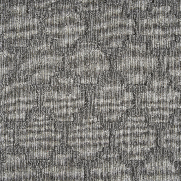 Dark Grey Geometric Rug