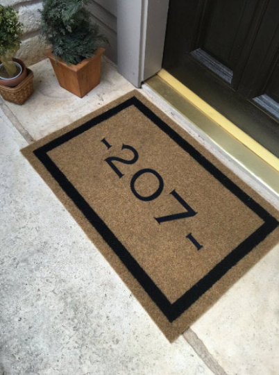 Infinity Custom Mats™ All-Weather Personalized Door Mat -.STYLE: NUMBER COLOR: TAN - rugsthatfit.com