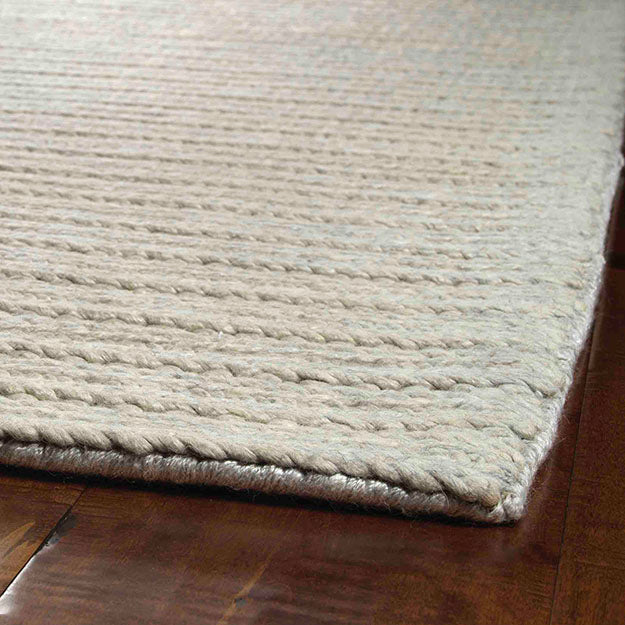 Wool Blend Hand-Loomed Rug - Bedford Cord Silver *Ships Within 2 Days*