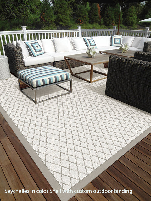 All Weather Outdoor Area Rug in Custom and 15 Standard Sizes-Seychelles Remix
