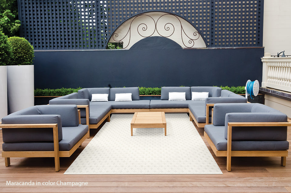 All Weather Outdoor Area Rug in Custom and 15 Standard Sizes-Maracanda